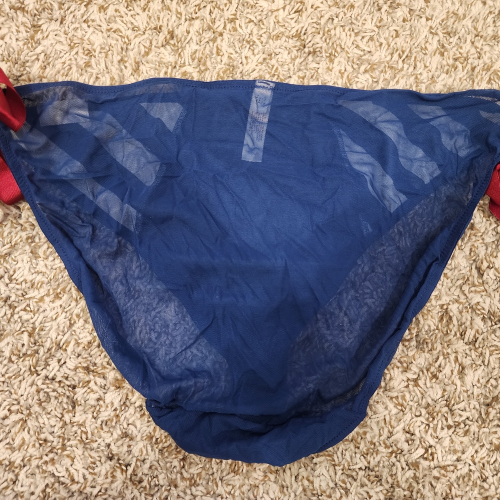 Cacique Blue and White Striped Bikini - Picture 2 of 2